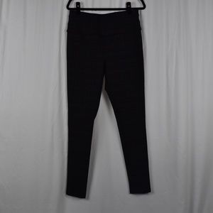 Rewind << Black and Gray Plaid with Red Stripes Ponte Pants Size Large